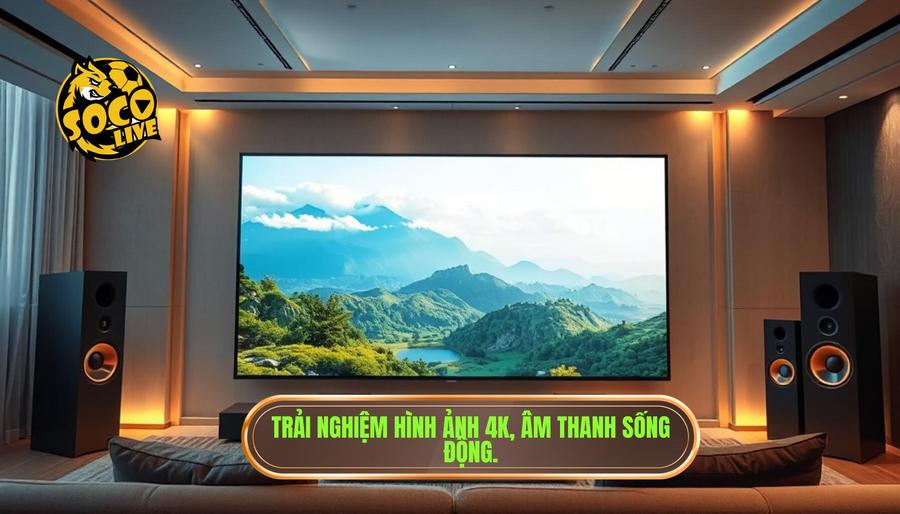 Socolive TV có gì hấp dẫn người xem? Phân tích sức hút của nền tảng trực tiếp bóng đá hàng đầu 2 Chất lượng truyền tải chuẩn 4K và âm thanh sống động